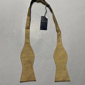 NEW- Daniel Cremieux Bowtie Bow Tie Adjustable Silk - Yellow Geometric - A111